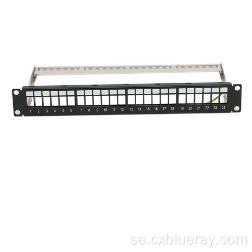 24Port Patch Panel utan Keystone Jack